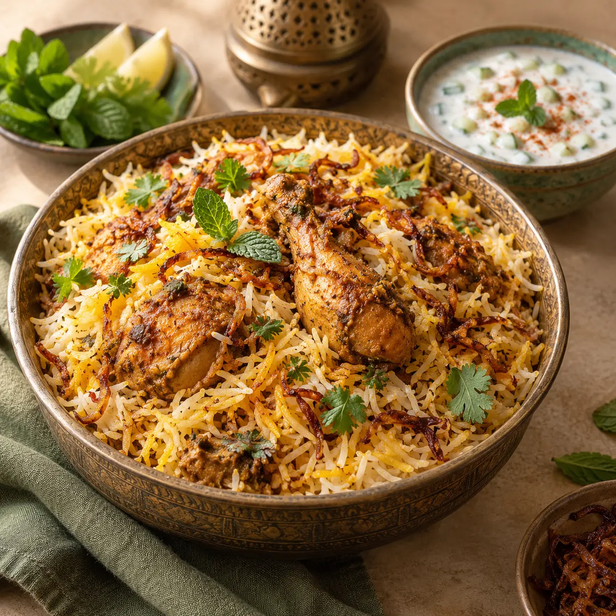 Chicken Biryani India Klasik